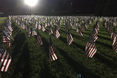 Night View of the Field of Flags