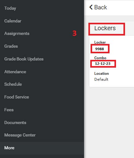 View Locker Information